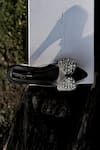 Shiveen Shiveen_Black Rhinestones Designer Nocturna Heels _Online_at_Aza_Fashions