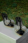 Buy_Shiveen Shiveen_Black Rhinestones Designer Nocturna Heels _Online_at_Aza_Fashions