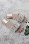 Buy_Shiveen Shiveen_Gray Designer Magnolia Flats _at_Aza_Fashions