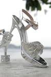 Shop_Shiveen Shiveen_Silver Rhinestones Designer Bellezza Heels _Online_at_Aza_Fashions