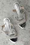 Buy_Shiveen Shiveen_Silver Rhinestones Designer Bellezza Heels _at_Aza_Fashions