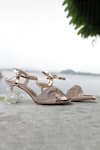 Shop_Shiveen Shiveen_Rose Gold Rhinestones Aurielle Heels _at_Aza_Fashions