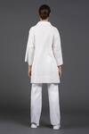 Shop_Samant Chauhan_White Cotton Collared Ink Impact Designer Shirt _at_Aza_Fashions