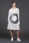 Buy_Samant Chauhan_White Cotton Collared Artist Circle Shirt _at_Aza_Fashions