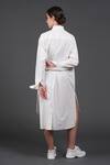 Shop_Samant Chauhan_White Cotton Collared Mono Tulip Shirt Dress _Online_at_Aza_Fashions