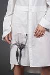 Buy_Samant Chauhan_White Cotton Collared Mono Tulip Shirt Dress 