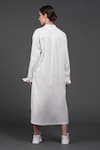 Shop_Samant Chauhan_White Cotton Collared Gentle Coral Shirt Dress _at_Aza_Fashions