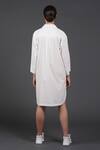 Shop_Samant Chauhan_White Cotton Collared Abstract Print Shirt Dress _at_Aza_Fashions