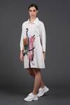 Buy_Samant Chauhan_White Cotton Collared Sculpted Hue Shirt Dress _Online_at_Aza_Fashions