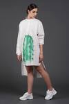 Buy_Samant Chauhan_White Cotton Collared Spiky Style Shirt Dress _Online_at_Aza_Fashions