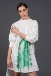 Samant Chauhan_White Cotton Collared Spiky Style Shirt Dress _at_Aza_Fashions