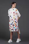 Buy_Samant Chauhan_White Cotton Collared The Colour Dot Shirt Dress _Online_at_Aza_Fashions