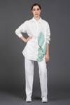 Buy_Samant Chauhan_White Cotton Collared Desert Vibes Shirt _at_Aza_Fashions