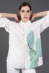 Buy_Samant Chauhan_White Cotton Collared Desert Vibes Shirt _Online_at_Aza_Fashions