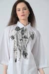 Shop_Samant Chauhan_White Cotton Collared Branch Bloom Designer Shirt _Online_at_Aza_Fashions