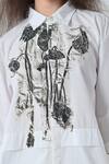 Samant Chauhan_White Cotton Collared Branch Bloom Designer Shirt _at_Aza_Fashions