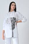 Buy Samant Chauhan White Cotton Collared Tulip Mist Shirt at Aza Fashions Buy_Samant Chauhan_White Cotton Collared Tulip Mist Shirt _at_Aza_Fashions
