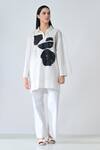 Samant Chauhan_White Cotton Collared Break Stone Shirt _Online_at_Aza_Fashions