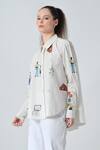Shop_Samant Chauhan_White Cotton Collared Memory Sketch Shirt _Online_at_Aza_Fashions