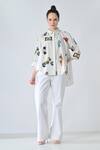 Buy_Samant Chauhan_White Cotton Collared Past Scribble Shirt _Online_at_Aza_Fashions