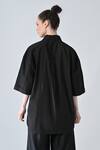 Shop_Samant Chauhan_Black Cotton Collared Designer Historical Shirt _at_Aza_Fashions
