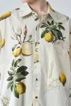 Shop_Samant Chauhan_Off White Cotton Collared Citrus Pop Shirt _Online_at_Aza_Fashions