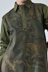 Buy Samant Chauhan Green Cotton Collared, Button-down Neck Olive Pattern Shirt Online at Aza Fashions Buy_Samant Chauhan_Green Cotton Collared, Button-down Neck Olive Pattern Shirt _Online_at_Aza_Fashions