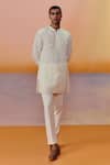 Buy_Mishru_Ivory Organza Remy Kurta Set _at_Aza_Fashions