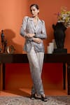 Buy_Babita Malkani_Black Georgette Sequins Ombre Blazer And Pant Set _at_Aza_Fashions