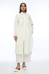 Buy_Payal Pratap_Ivory Handloom Cotton, Linen Collared Tunic _at_Aza_Fashions
