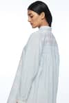 Buy_Payal Pratap_Blue Handloom Cotton Collared Powder Pouzinii Check Shirt _Online_at_Aza_Fashions