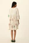 Shop_Payal Pratap_Ivory Handloom Cotton Embroidery Round Neck Mutabilis Tiered Dress _at_Aza_Fashions