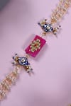 Shlok Jewels_Multi Color Gemstones Jadau Kundan Rakhi With _Online_at_Aza_Fashions