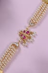 Shlok Jewels_Multi Color Gemstones, Pearls Jadau Kundan Coloured Rakhi _Online_at_Aza_Fashions
