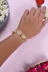 Shop_Shlok Jewels_White Jadau Kundan Rakhi _at_Aza_Fashions