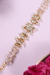 Shlok Jewels_White Gemstones Jadau Kundan Rakhi With Semi-precious _Online_at_Aza_Fashions