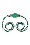 Buy Sangeeta Boochra Silver Gemstones Emerald Grace Rakhi Online at Aza Fashions Buy_Sangeeta Boochra_Silver Gemstones Emerald Grace Rakhi _Online_at_Aza_Fashions
