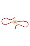 Sangeeta Boochra Gold Gemstones Bloom Silver Rakhi Online at Aza Fashions Sangeeta Boochra_Gold Gemstones Bloom Silver Rakhi _Online_at_Aza_Fashions
