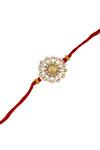 Buy Sangeeta Boochra Gold Gemstones Bloom Silver Rakhi Online at Aza Fashions Buy_Sangeeta Boochra_Gold Gemstones Bloom Silver Rakhi _Online_at_Aza_Fashions