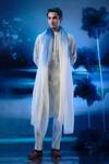 Buy_Mandira Wirk - Indian_Ivory Chanderi, Linen Kurta Set With Dupatta _at_Aza_Fashions