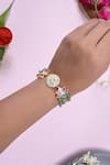 Shop_Shlok Jewels_Multi Color Jadau Kundan Coloured Rakhi _at_Aza_Fashions
