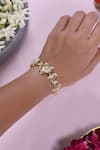 Shop_Shlok Jewels_White Gemstones Jadau Kundan Rakhi With Semi-precious _at_Aza_Fashions