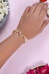 Shop_Shlok Jewels_Multi Color Gemstones, Pearls Jadau Kundan Coloured Rakhi _at_Aza_Fashions