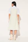 Linetribe__White Cotton Collared Striped Elara Dress _Online_at_Aza_Fashions