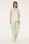Buy_Linetribe__Green Cotton Round Neck Designer Callisto Set _at_Aza_Fashions