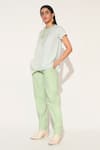 Linetribe__Green Cotton Round Neck Designer Callisto Set _Online_at_Aza_Fashions