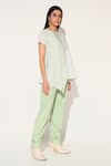 Shop_Linetribe__Green Cotton Round Neck Designer Callisto Set _Online_at_Aza_Fashions