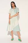 Buy_Linetribe__Green Cotton Collared Auriel Striped Dress _at_Aza_Fashions