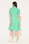 Linetribe__Green Cotton Collared Zora Striped Dress _Online_at_Aza_Fashions
