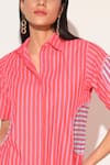 Buy_Linetribe__Red Cotton Collared Striped Astralia Dress 